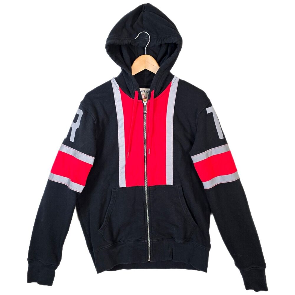 True Religion Full Zip Hoodie Size Medium Jacket Vintage Y2K‎ Vtg Streetwear